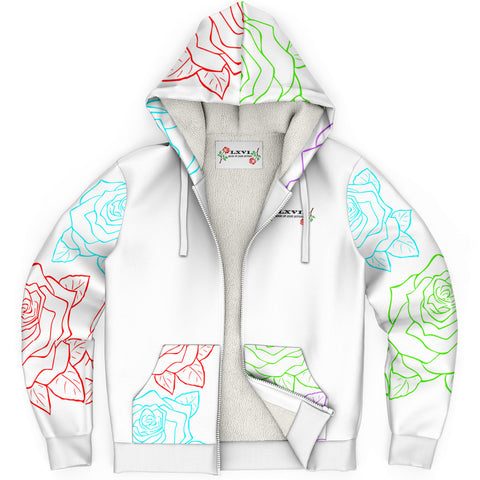 LXVI Multi- Rose Microfleece (Zip-up Hoodie)