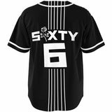 LXVI Strip Baseball Jersey (Black N White)