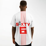 LXVI Strip Baseball Jersey (Red N White)