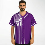 LXVI Strip Baseball Jersey (Grape)