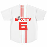 LXVI Strip Baseball Jersey (Red N White)