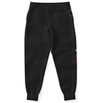 Rose splash joggers (black)