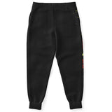 Rose splash joggers (black)