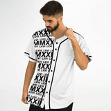 LXVI Pana Baseball Jersey (White N Black)