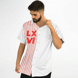 LXVI Strip Baseball Jersey (Red N White)