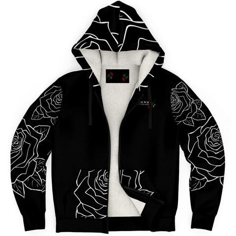 LXVI White Rose Microfleece (Zip-up Hoodie)